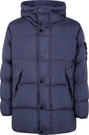 Stone Island Garment Dyed Crinkle Reps Ny Recycled Nylon Short Parka