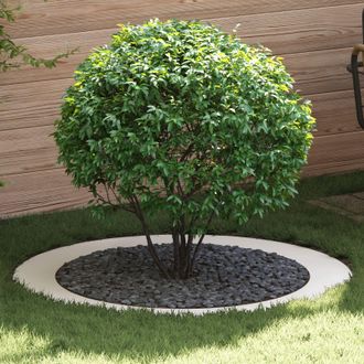 Berkfield Home White Planters White Plastic Large White Planter Round