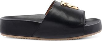 Via Roma 15 Sandali slides con borchie 45mm - Nero