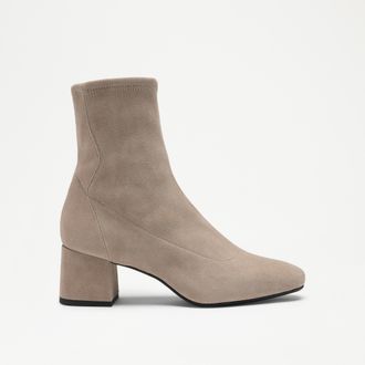 Russell & Bromley HARRINGTON SHORT Block Heel Sock Boot