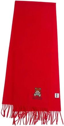 Moschino Accessoires, Dames, Rood, ONE Size, Wol, M5438 Sjaal