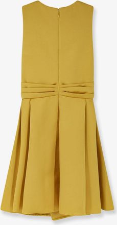 Elisabetta Franchi Womens Satin Mini Dress Yellow Polyester