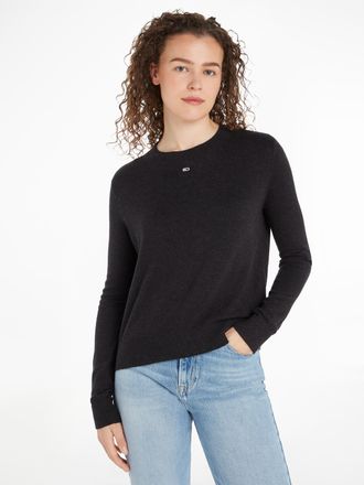 Tommy Jeans TJW ESSENTIAL CREW NECK SWEATER mit Logostickerei