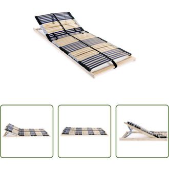 vidaXL Doghe in betulla - Rete a Doghe 7 Zone senza Materasso con 42 Doghe 80x200 cm