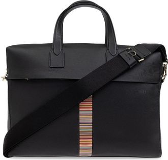 Paul Smith Borsa porta pc con righe - Nero