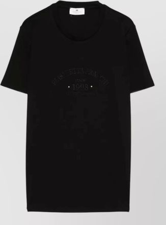 Elisabetta Franchi cotton logo-embroidered t-shirt