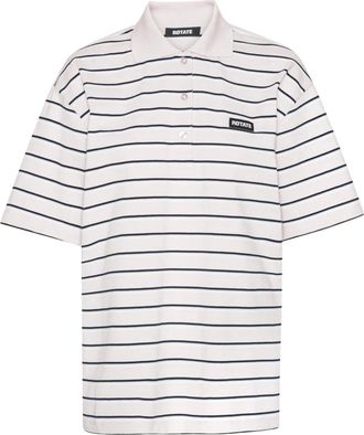 Rotate striped polo shirt - Beige