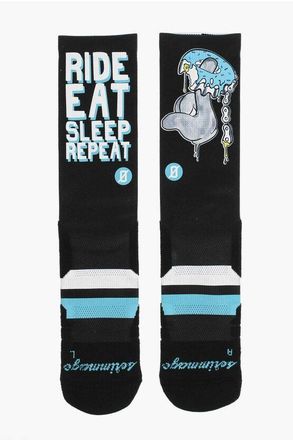 Scrimmage Printed RIDE EAT Long Socks size 40-44