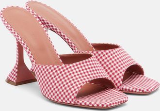 Amina Muaddi Lupita gingham mules