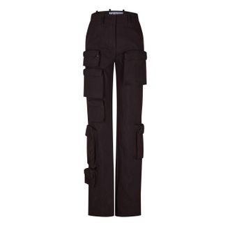 Off-white Womens Off White Off Multi Pckt Cargo in Dark Grey - Size 6 UK