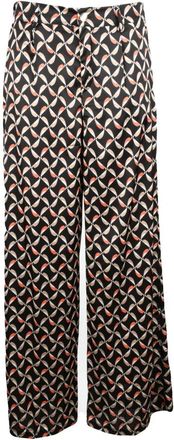 Think Polyester Casual Broek - Dames - Wijde Broeken - Veelkleurig - XS - Polyester - Broeken