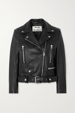 Acne Studios Giacca Biker In Pelle - Nero