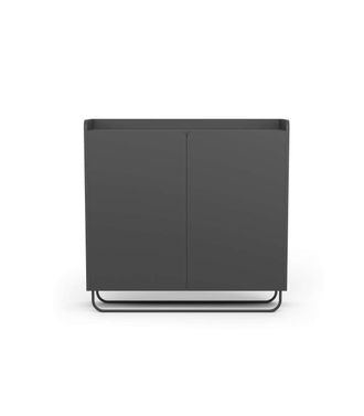 HERDASA Herdasa - Recibidor Zapatero 2 Puertas Modelo 526 Acabado Grafito, 87 Cm (alto) X 90 Cm (ancho) X 25.5 Cm (prof.)
