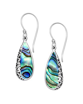 Samuel B. Silver Abalone Earrings
