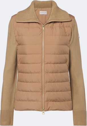 Moncler Down-paneled virgin wool cardigan