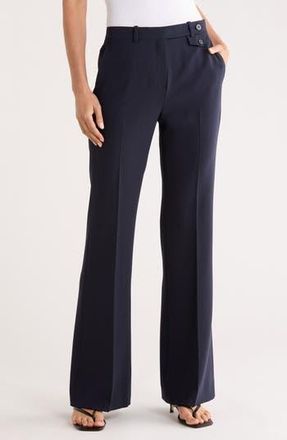 Theory High Waist Flare Leg Crepe Pants in New Navy at Nordstrom Rack, Size 14