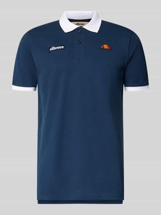 Ellesse Regular Fit Poloshirt mit Label-Stitchings in Dunkelblau, Gr&ouml;&szlig;e XXL