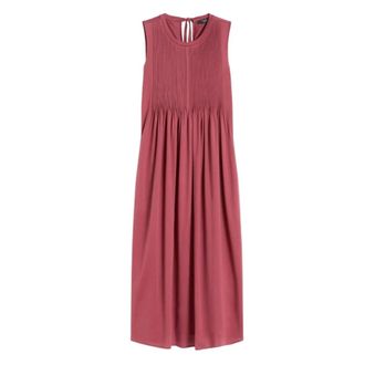 Max Mara Midi Dresses, female, Red, Size: XS Cotton Jersey Fluid Dress