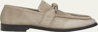 Bottega Veneta Mens Astaire Suede Knot Loafers