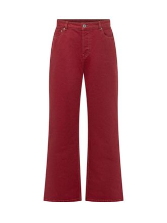Ami Red Relaxed Mid Rise Jeans