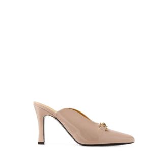 Versace Marisa Mule de Charol 90 mm - Shoes - Mujer - Beige - 36 EU