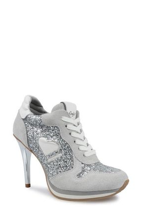 Candie's Percy Platform Pump in Silver Sue at Nordstrom, Size 11