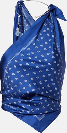 CHRISTOPHER ESBER Bandana draped silk top
