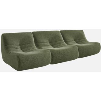 Sweeek Sof&aacute; Modular En Tejido Efecto Alpaca, 3 Plazas