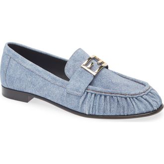 Fendi Baguette Loafer in Blue at Nordstrom, Size 10.5Us