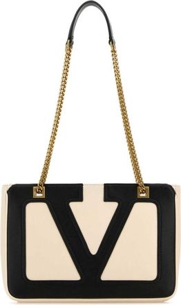 Valentino Garavani Ivory Nappa Leather Small Viva Superstar Shoulder Bag