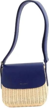 Armani Pre-owned Fabric shoulder-bags - Dames - Vintage Schoudertas - Blauw - ONE Size - Tweed - Vintage