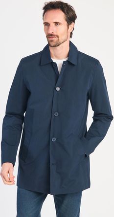 Kensington Eastside Mens Navy Mid Length Button-Up Mac Coat - Size X-Large