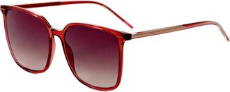 HUGO BOSS Womens 57 mm Red Sunglasses