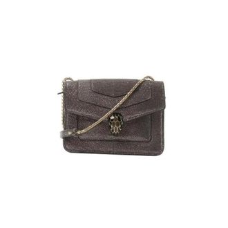Bulgari Pre-owned Shoulder Bags, female, Gray, Size: ONE SIZE Pre-owned Serpenti Mini Crossbody