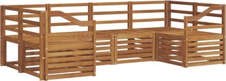 vidaXL Conjunto De Sof&aacute;s De Exterior 6 Uds. Natural Vidaxl