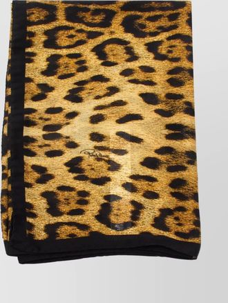 Roberto Cavalli animal print lightweight rectangular scarf soft texture