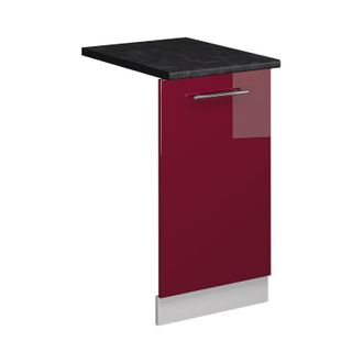 Vicco Panel Frontal Del Lavavajillas Fame-line, Rojo Burdeos Alto Brillo, 45 Cm, Et Antracita Vicco