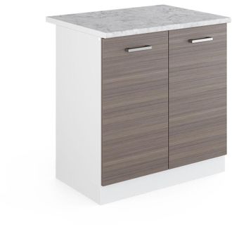 Vicco Armario Bajo Para Fregadero R-line, Gris, 80 Cm, Et M&aacute;rmol