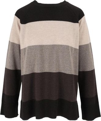 KANGRA Girocollo Raglan Maxi Righe - Dames - Ronde hals truien - Veelkleurig - M - Truien & Vesten