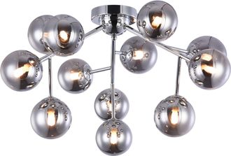 Maytoni Deckenlampe Dallas Grey/Silver, 12-flammig ø 60 cm