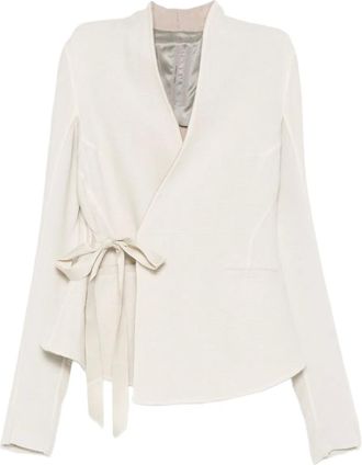 Rick Owens Cardigan a portafoglio - Bianco