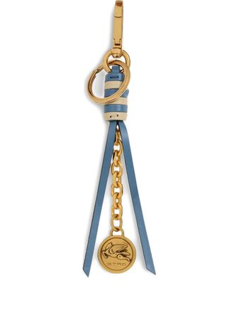Etro leather bag charm - Blue