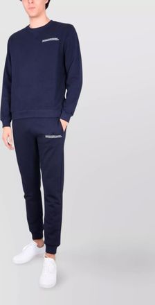 Ballantyne ribbed crewneck sweater with long sleeves