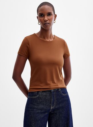 Contemporaine Womens Second-skin short-sleeve crew-neck T-shirt