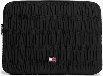 Tommy Hilfiger Womens Tommy Jeans Ruched Laptop Sleeve - Black