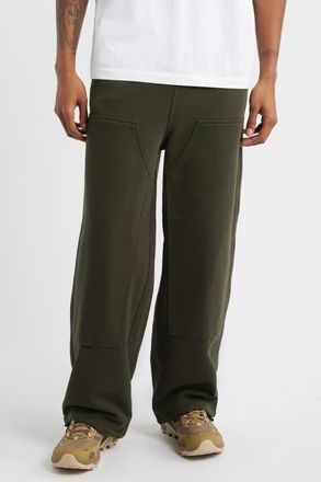 Carhartt Work in Progress Double Knee Cotton Blend Sweatpants in Olive at Nordstrom, Size X-Small