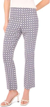Ted Baker Print Straight Leg Pants in Vanilla Ice at Nordstrom, Size 6