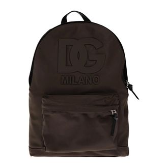 Dolce & Gabbana Logo Rugzak - unisex - Tassen - Bruin - Maat: ONE Size Synthetisch
