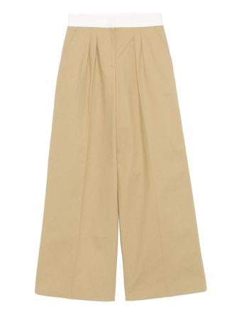 ショートパンツ Officine Generale High-Waisted Beige Shorts With Permanent Officine Générale High-Waisted Beige Shorts With Permanent