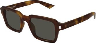 Saint Laurent SL 947 Zonnebril - Heren - Zonnebrillen - Bruin - 50 MM - Nylon - Accessoires